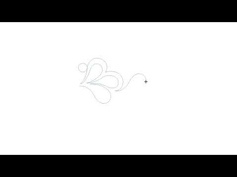 Video demo of Esprit elegant feather long arm pattern stitching graceful abstract feather curves on a longarm machine