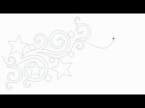 Video demo of Starry Dreams whimsical star pantograph stitching bold joyful star shapes and flowing lines continuously on a longarm machine
