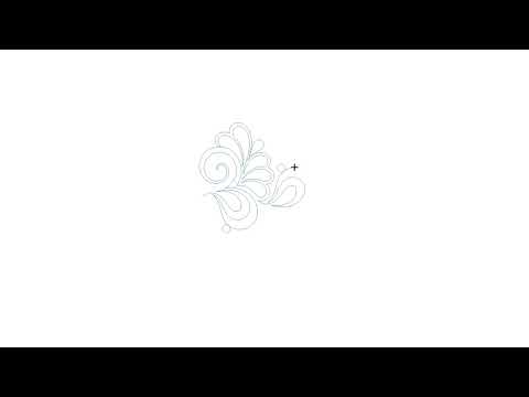 Video demo of Virtuoso elegant feather longarm design stitching graceful feather swirl curves on a longarm machine
