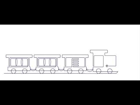 Steam Engine with Three Cars