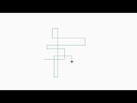 Video demo of Abstract modern geometric pantograph pattern stitching bold sharp angular lines with minimal backtracking and 50% offset on a longarm quilting machine