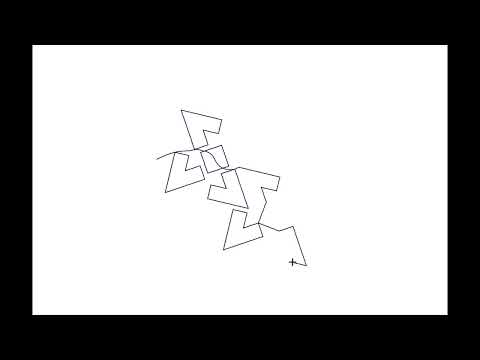 Video demo of Askew Array digital pantograph design stitching out on a longarm — angular abstract quilting pattern with bold geometric flow in action