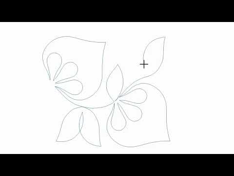 Video demo of Bonnet Flower floral digital pantograph stitching edge to edge on a longarm machine – soft bonnet-shaped petal motifs in motion