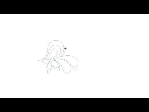 Video demo of Paradise botanical leaf quilting pantograph stitching continuous flowing foliage curves on a longarm machine