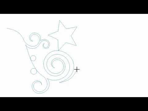 Video demo of Star Blitz stars and swirls pantograph stitching festive twinkling stars and swirls continuously on a longarm machine
