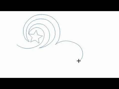 Video demo of Starry Night Swirl celestial quilting pantograph stitching flowing stars and swirls continuously on a longarm machine