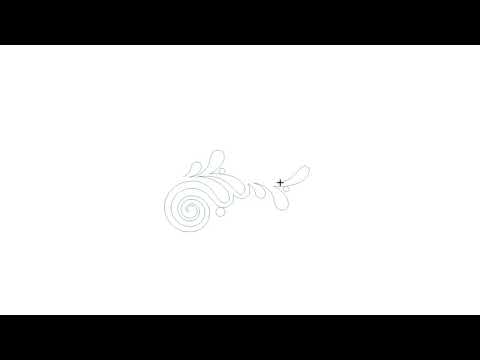 Video demonstration of Swirled Kelp seaweed quilting pantograph in action on a longarm quilting machine with flowing ocean swirls