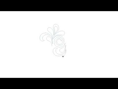 Video demo of Gala swirl pantograph pattern running on a longarm quilting machine — swirling pantograph design in action
