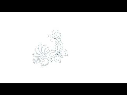 Video demo of Abundance floral butterfly quilt pattern stitching continuous butterflies and florals on a longarm machine