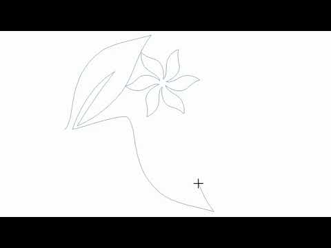Video demo of Paradise Vine digital floral pantograph stitching delicate tropical vines and blooms continuously on a longarm machine