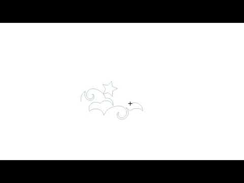 Video demo of Partly Cloudy cloud and star quilting pattern showing flowing dreamy edge-to-edge stitch repeat on a longarm quilting machine