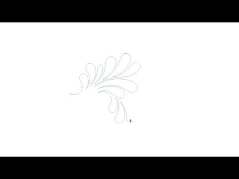 Video demonstration of Torrent modern feather digital pantograph in action on longarm quilting machine with flowing feather swirls