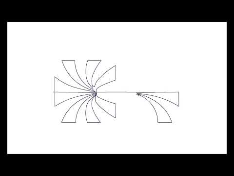Video demo of Black Hole modern pantograph design stitching bold radiating geometric spirals with 50% offset and very minimal backtracking on a longarm quilting machine