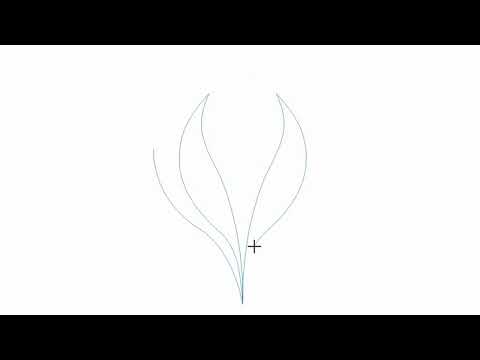 Video demo of Tulip Bud digital tulip pantograph stitching graceful flowing tulip bud shapes continuously on a longarm machine