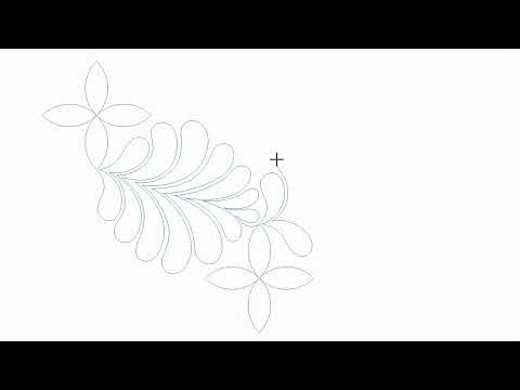 Video demo of Citrus Crush longarm leaf pantograph stitching bold botanical leaf patterns with crisp clean lines on a longarm machine