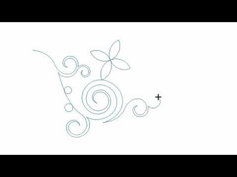 Video demo of Orange Blossom Blitz fun digital longarm design stitching bright cheerful orange blossom floral motifs edge-to-edge on a longarm quilting machine